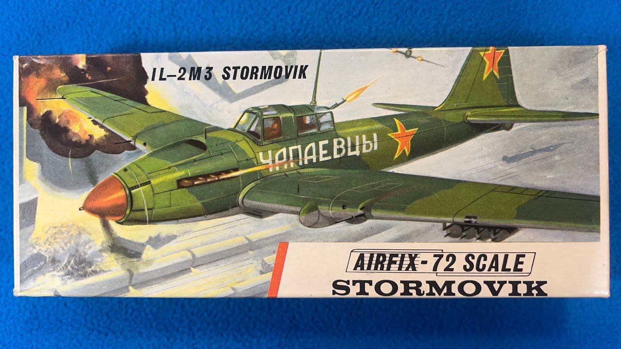 Airfix 1964 Il-2M3 Stormovik Vintage Model Airplane Kit Review Unboxing 