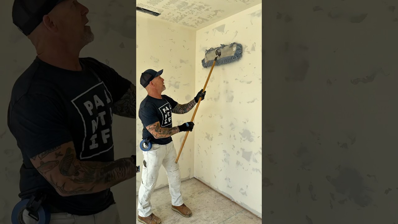 What is mopping your walls? New construction painting! #newbuild #newhome #builder #newconstruction