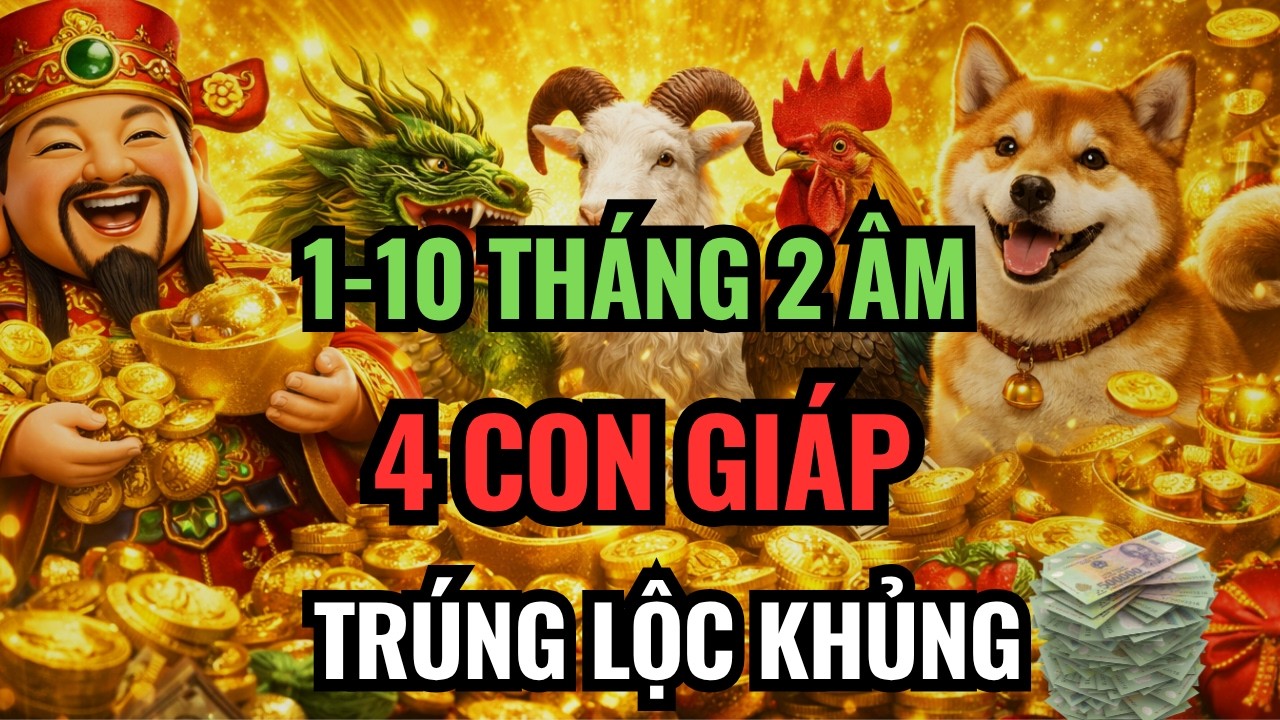 Bất Ngờ 10 Ngày Đầu Tháng 2 Âm: 4 Con Giáp Phát Tài Cực Mạnh!