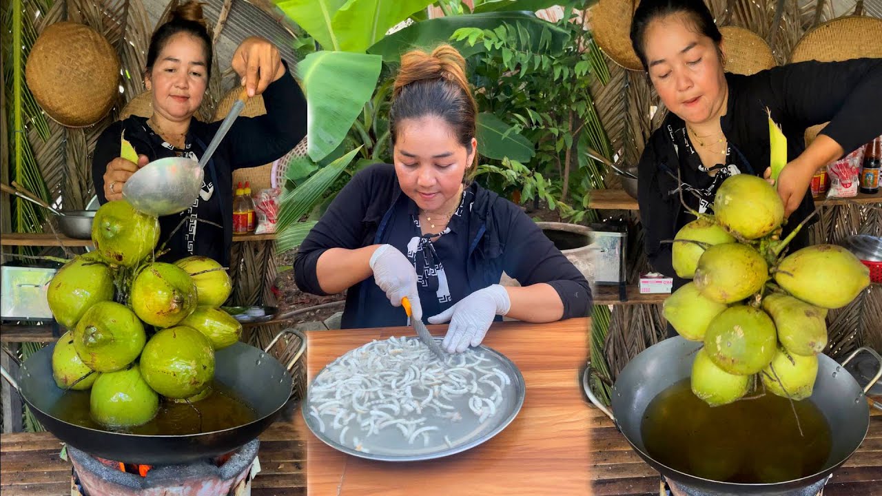 Yummy Make coconut dessert recipe cooking by big big chef with country style #food Our daily