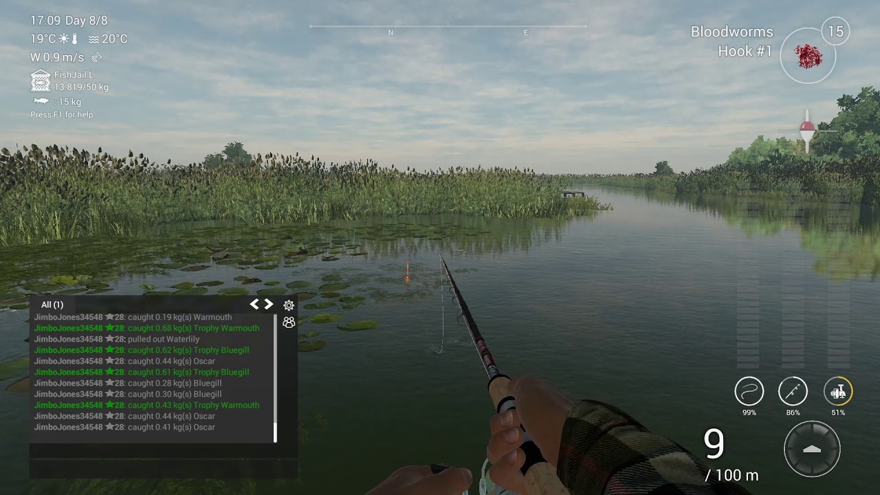Fishing Planet Florida Everglades Trophy Oscar and Trophy Warmouth - Panfish Trophy