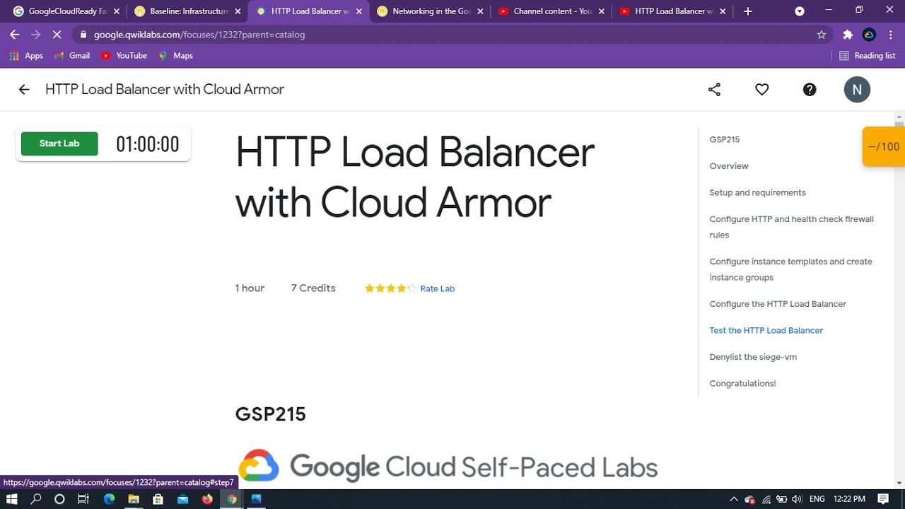 Qwiklab: HTTP Load Balancer with Cloud Armor[GSP215]