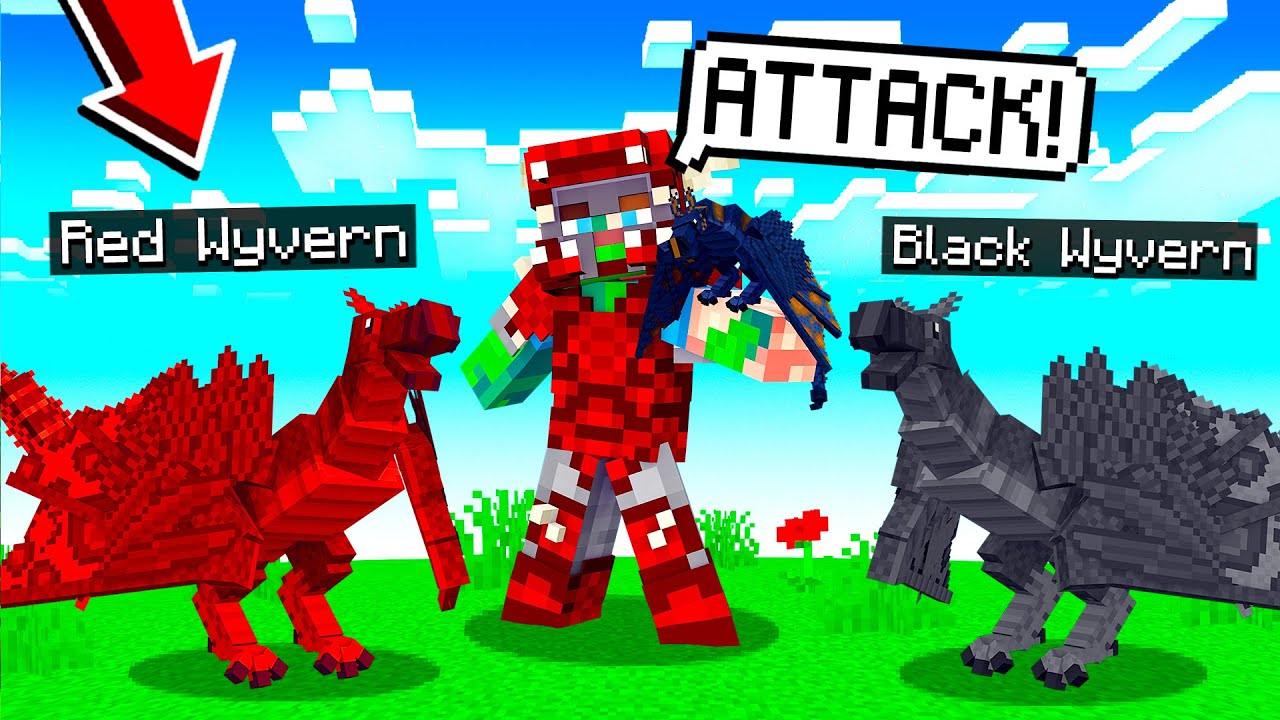 Приручение ДРАКОНОВ-ВИВЕРН в MINECRAFT! (ядовитые)