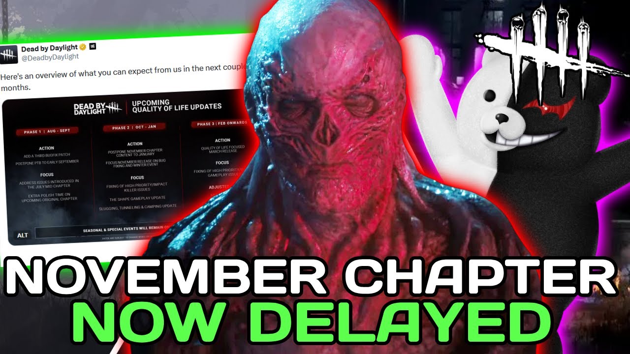 BHVR Delays NOVEMBER CHAPTER to JANUARY (Health Update, Licensed Delay & More) - Dead By Daylight