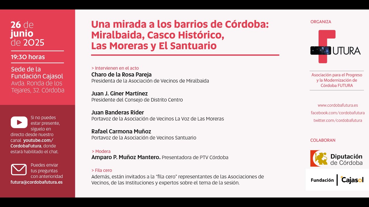 UNA MIRADA A LOS BARRIOS DE CÓRDOBA: Miralbaida, CascoHistórico, Las Moreras y El Santuario