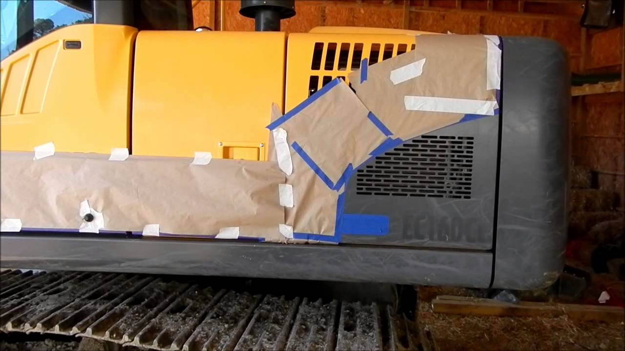 Repainting the Volvo Ec160CL Excavator