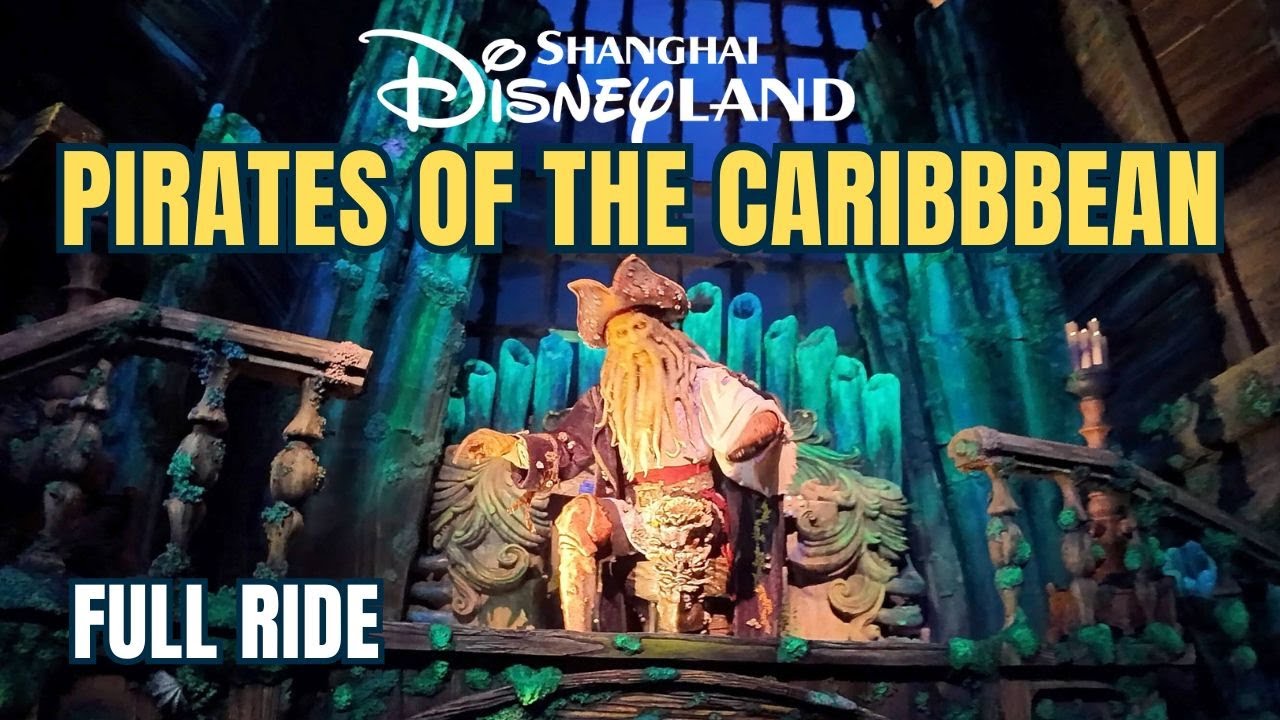 EXCELLENT Pirates of the Caribbean at Shanghai Disneyland FULL RIDE