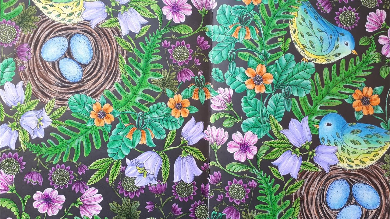Сумеречный сад. 50 раскрашенных страниц ✓ | Twilight Garden by Maria Trolle. Completed pages