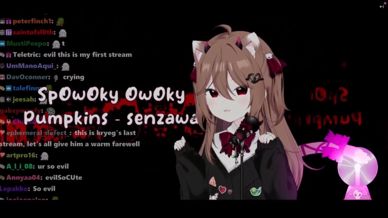 Evil Neuro sings SpOwOky OwOky Pumpkins version from senzawa [karaoke Cover Version] w/subtitle