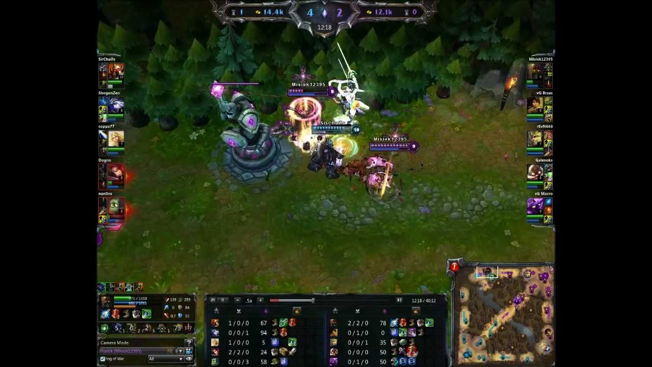 1 vs 3 under turret as Yorick