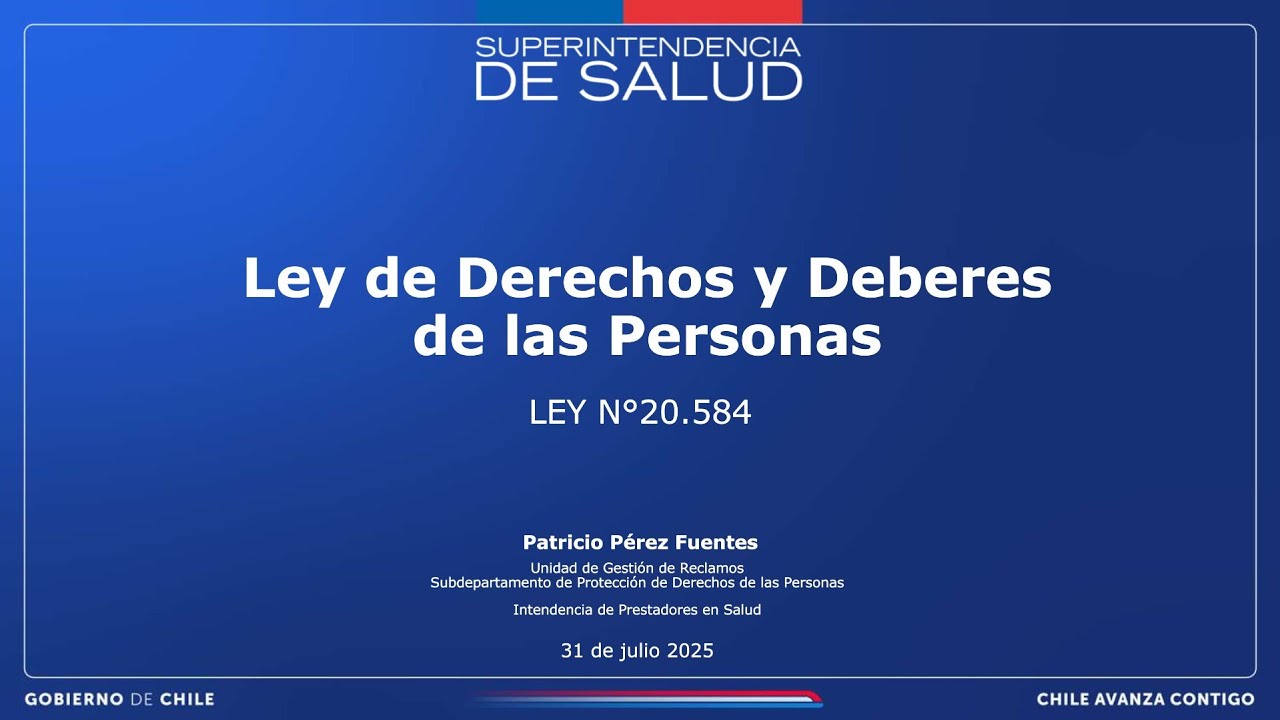 Ley de Derechos y Deberes de las personas en salud