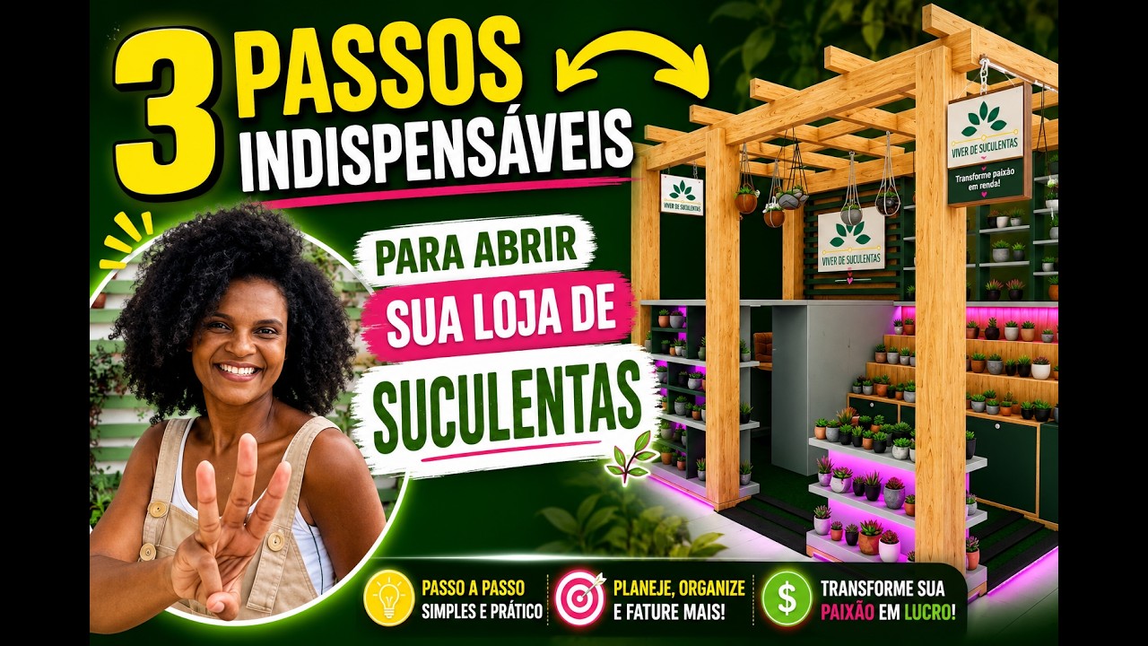 3 PASSOS INDISPENSÁVEIS PARA ABRIR SUA LOJA DE SUCULENTAS