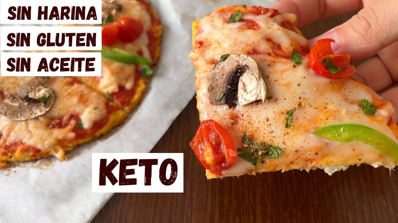 La Mejor PIZZA DE COLIFLOR (KETO) Masa sin Harina 😍 | Fácil y Saludable