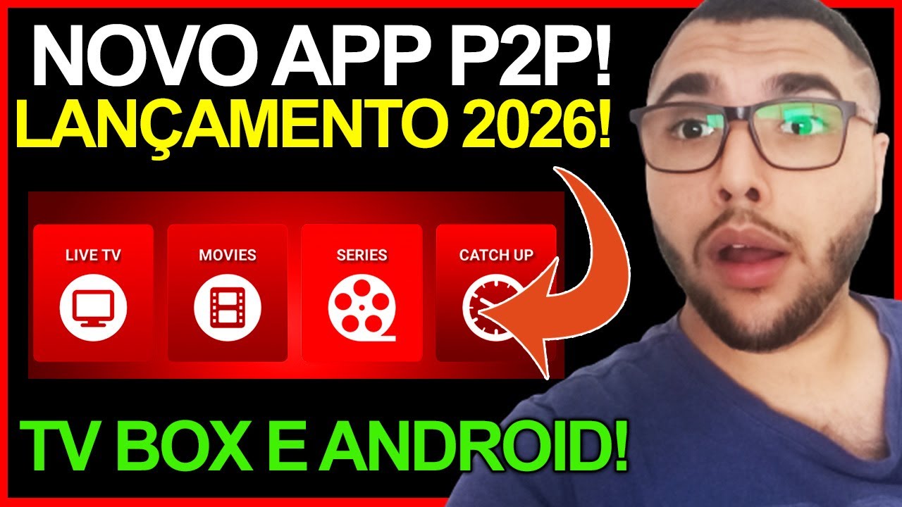 MELHOR Sistema P2P para TV BOX e ANDROID TV de 2026! App P2P completo!
