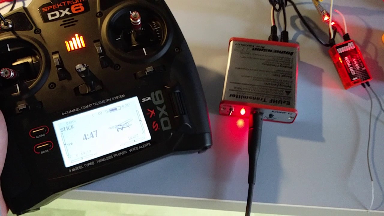 Spektrum DX6 EM shielding vs EZ-UHF TX
