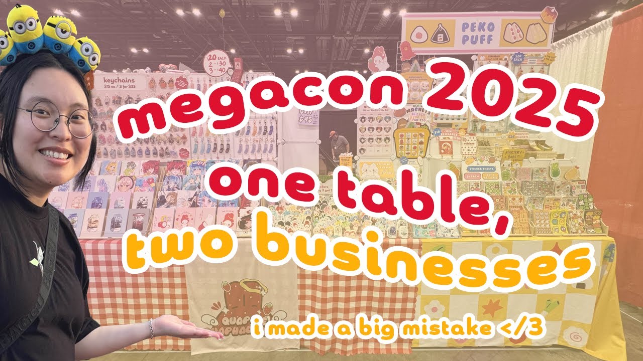 artist alley diaries | 2 tables at megacon 2025! (i made a big mistake, very sad)