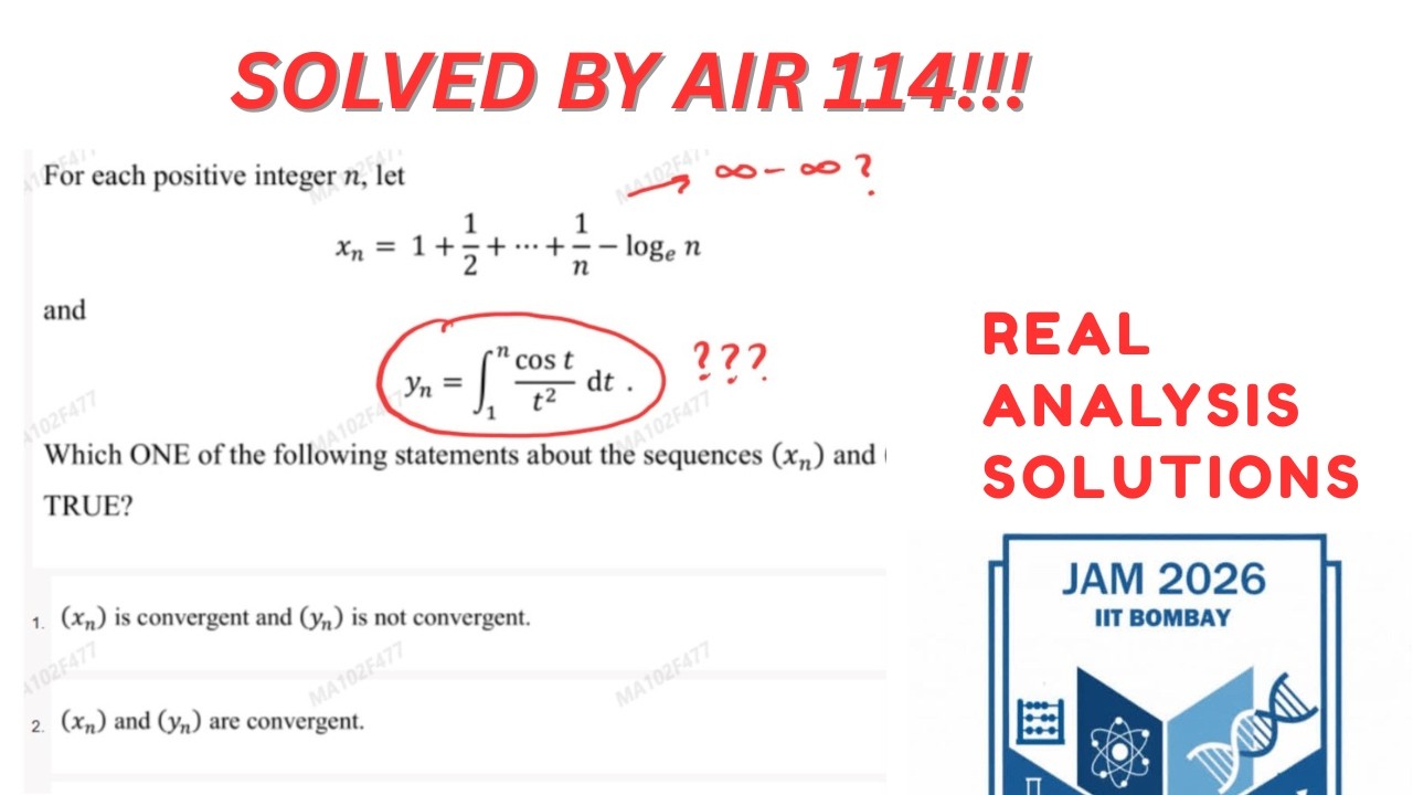 IIT JAM 2026 Mathematics Real Analysis Solutions | Paper Discussion | Response Sheet Analysis