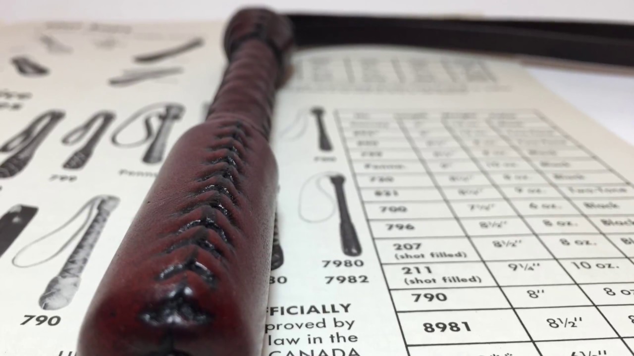 Sap, Blackjack and Slungshot History:  Bucheimer 7982 (recreation by Foster Impact Devices)