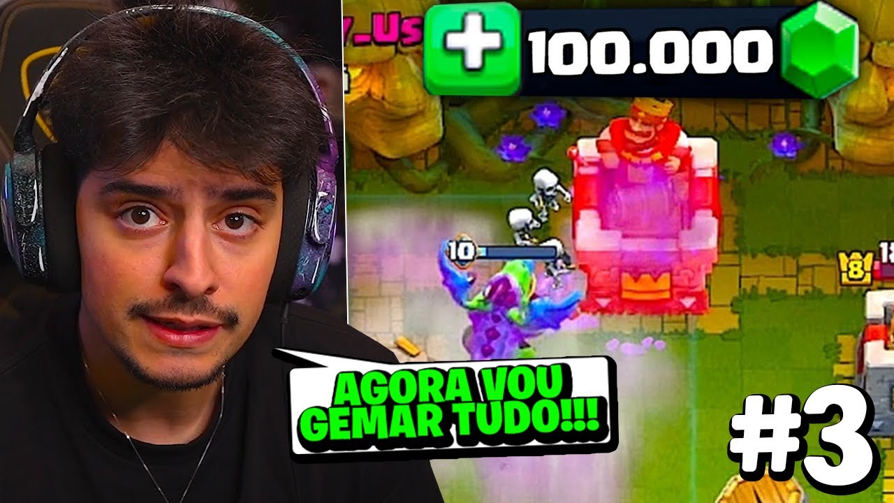 CORINGA GEMOU A CONTA TODA NO CLASH ROYALE! EP 3
