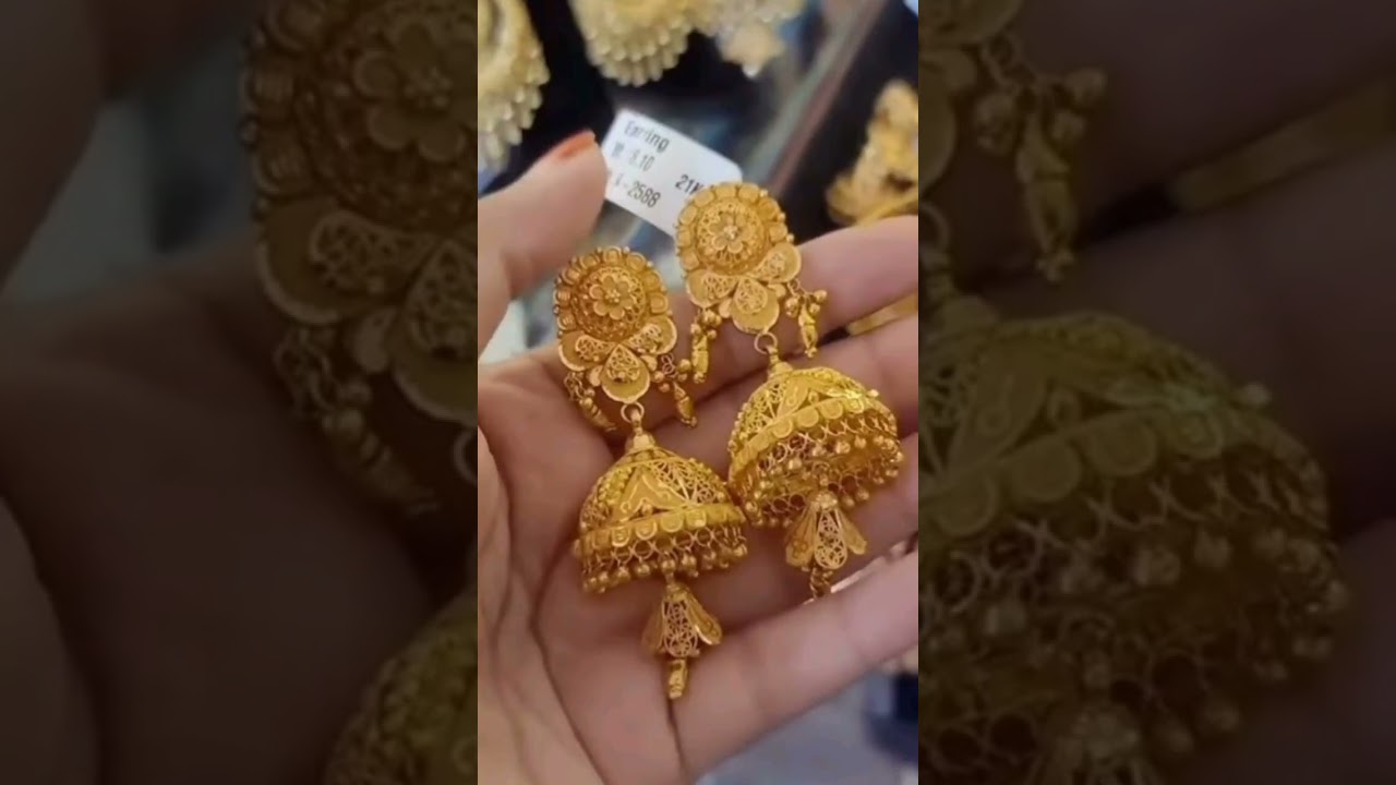 Different Gold Jhumka Design