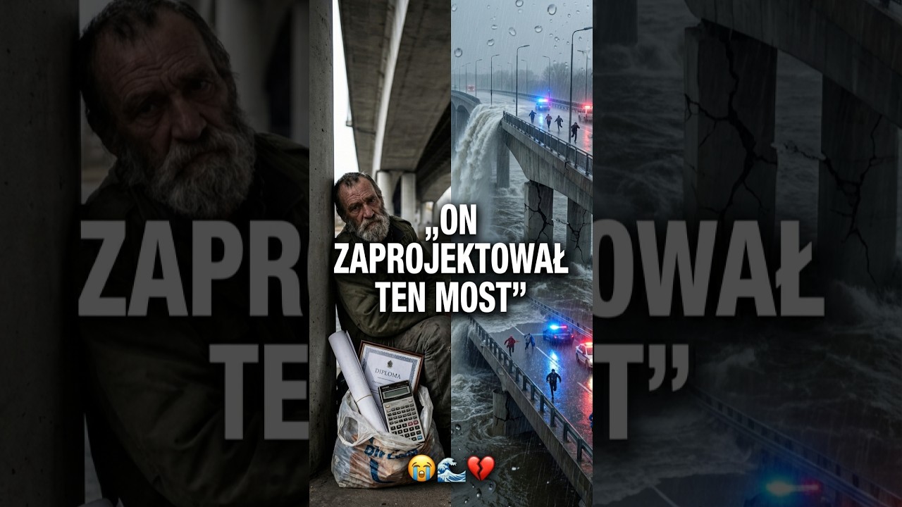 😭 Spał pod mostem 15 lat. Przyszła powódź — uratował 200 osób 💔🌊