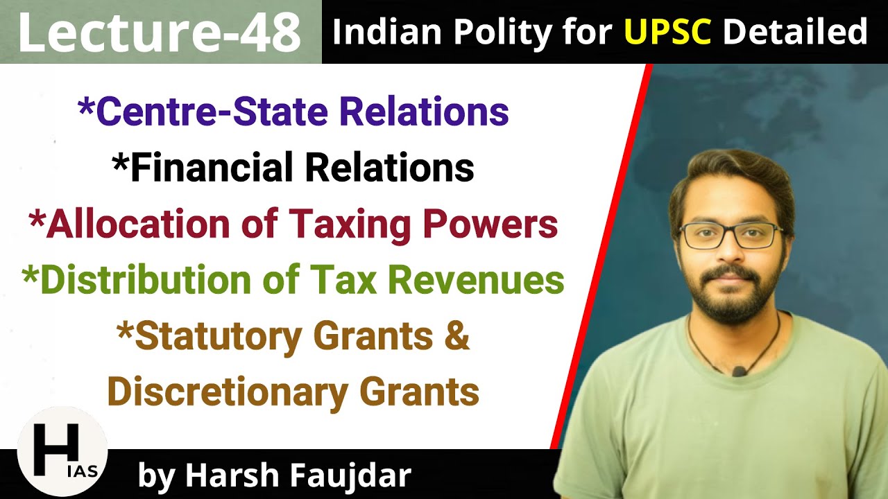 L48: Financial Relations /Taxing Power/Tax Revenue Distribution /Grant-in-Aids| Indian Polity UPSC