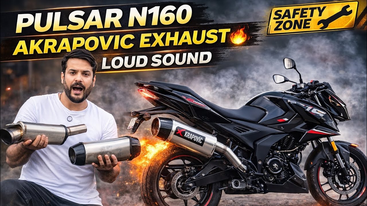 Bajaj Pulsar N160 Akrapovic Exhaust Install 🔥 | Loud Sound Test | Full Exhaust Modification