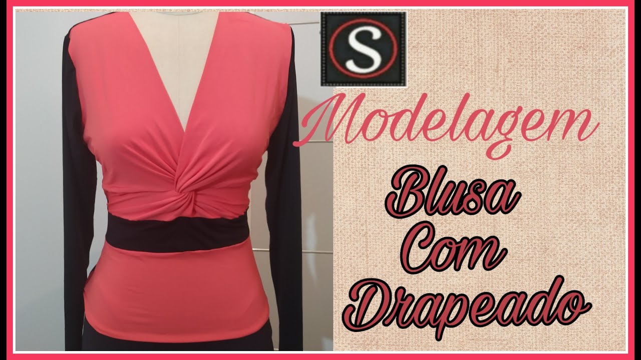 Modelagem em foco#66: Blusa de malha com drapeado.