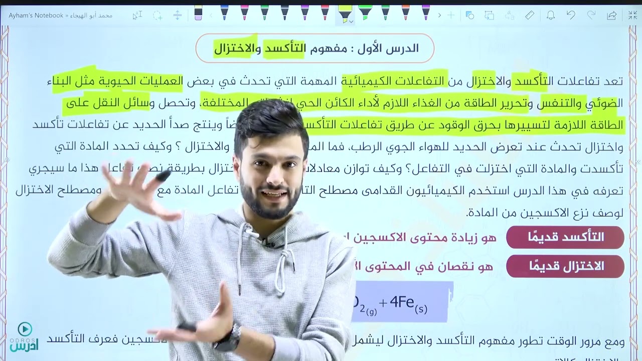 مفهوم التأكسد والاختزال عدد التأكسد 1