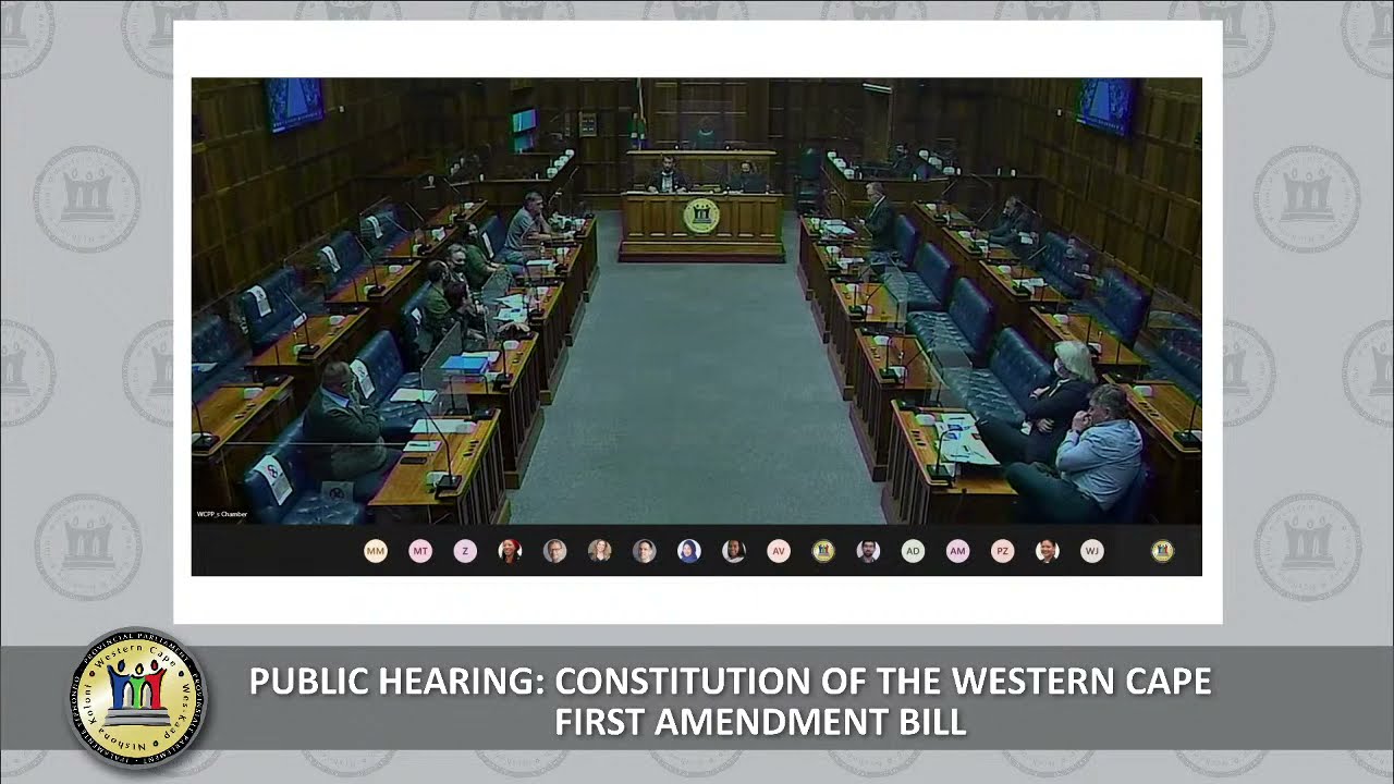Public Hearing: Constitution of the Western Cape First Amendment Bill, 26 May 2021, 15:30