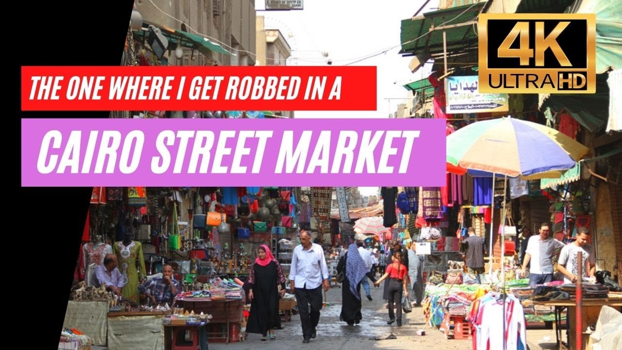 🇪🇬 Cairo Walking Tour - Egyptian Street Market Old Cairo | 4K HD - 60fps