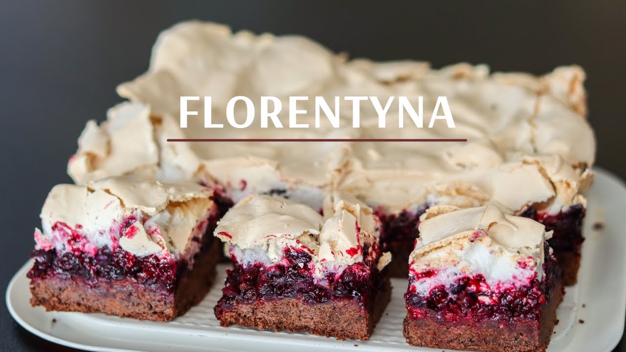 Florentyna - PRZEPYSZNE ciasto z porzeczkami i bezą