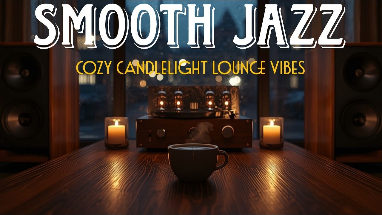 Smooth Jazz ☕ Rainy City Night | Cozy Candlelight Lounge Vibes