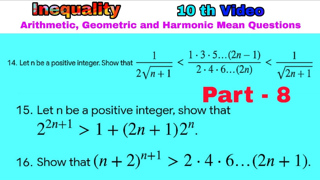 Arithmetic, Geometric and Harmonic Mean Questions | 