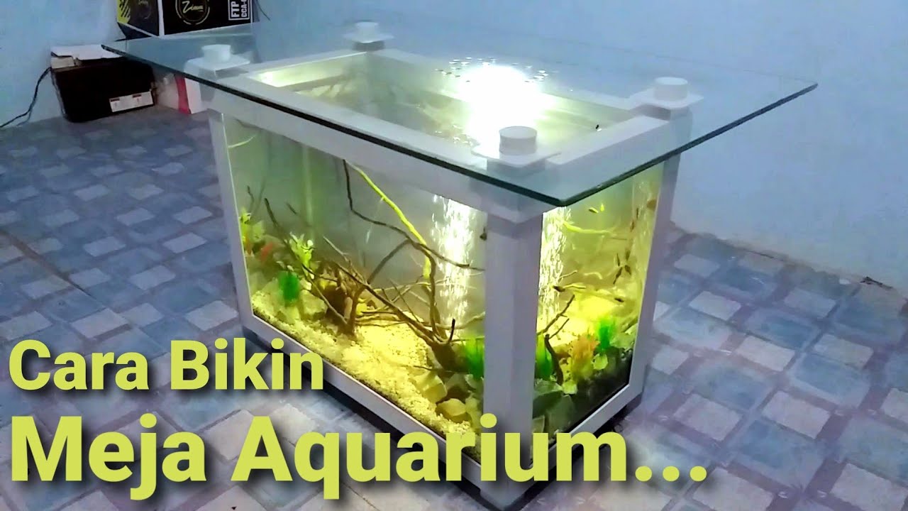 Cara membuat meja aquarium dari besi meja aquarium minimalis