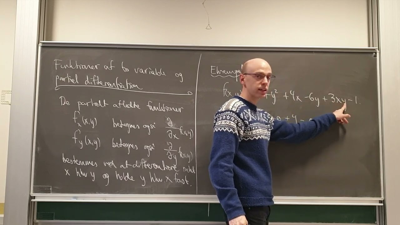 Partiel differentiation af funktioner af to variable - intro (gammel)