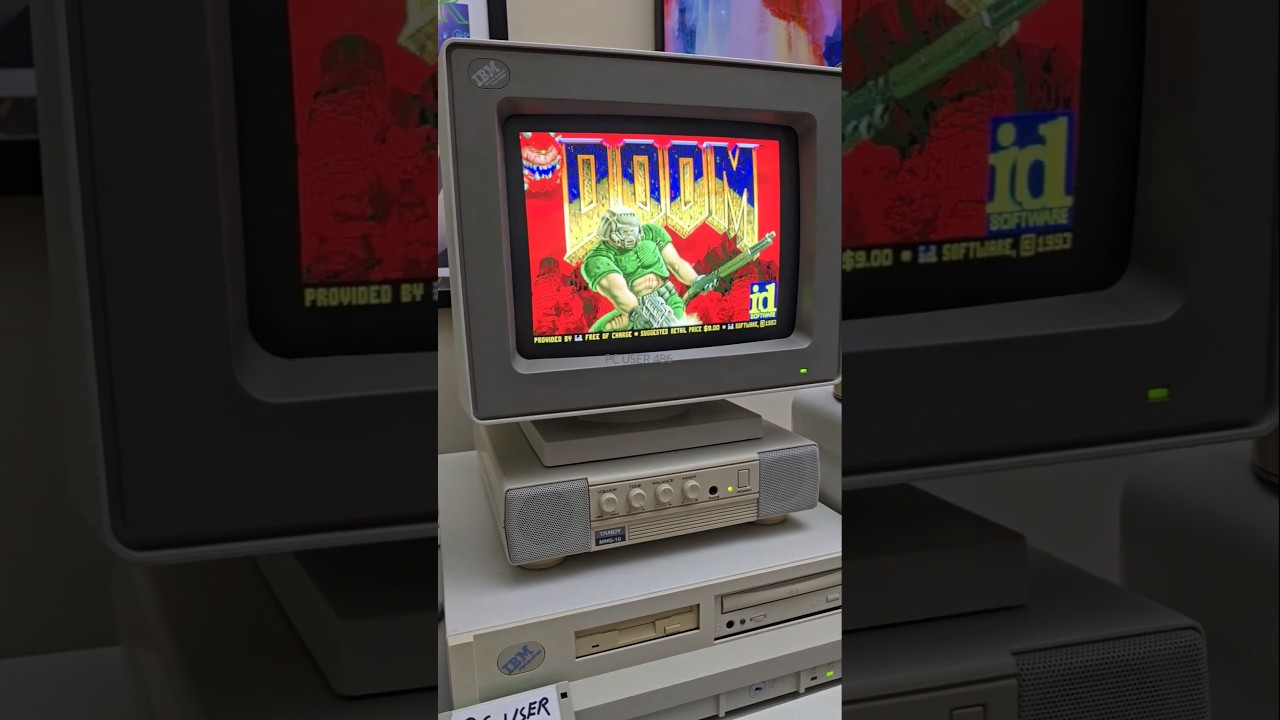 It's 1993 & you startup DOOM (shareware version) 💾 - #asmr #nostalgia
