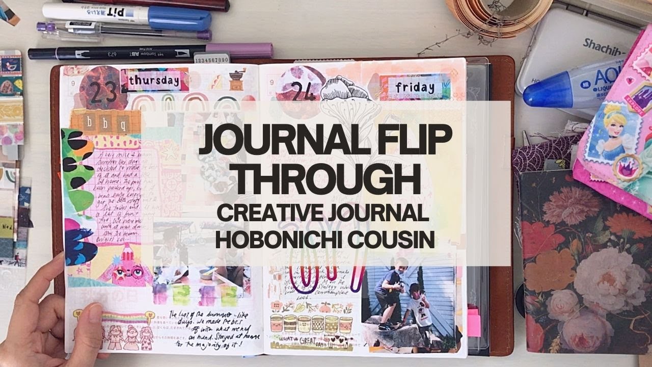 Creative Journal Hobonichi Cousin : Completed Pages Flip Through