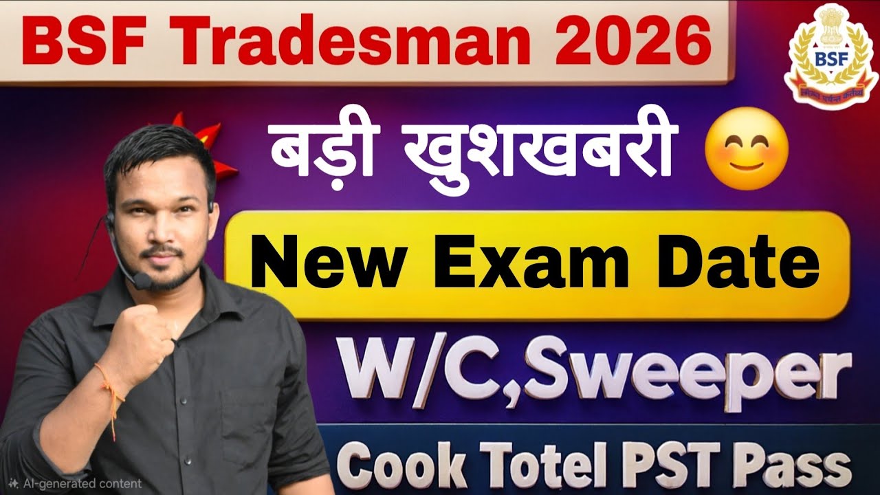 BSF Tradesman Exam Date 2025! Latest News BSF Tradesman Exam Kab Hogaa 2026 BSF Tradesman Exam