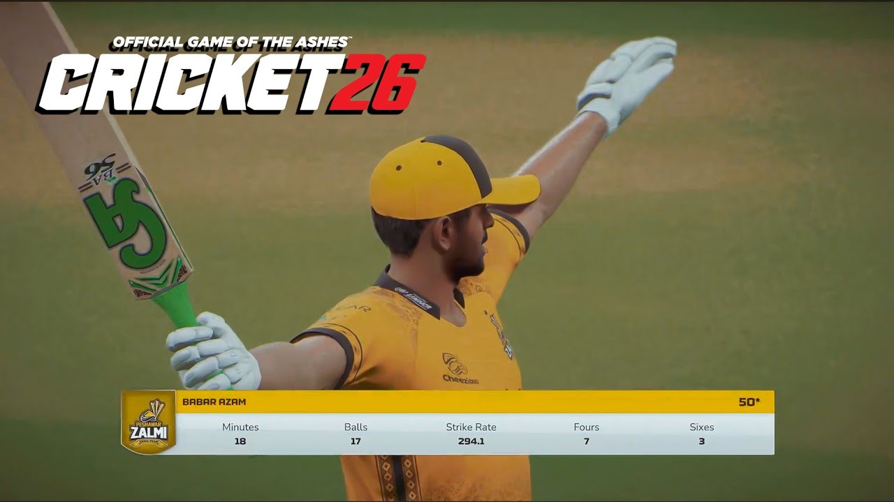 Cricket 26 - Babar Azam 50 against Quetta Gladiators PSL