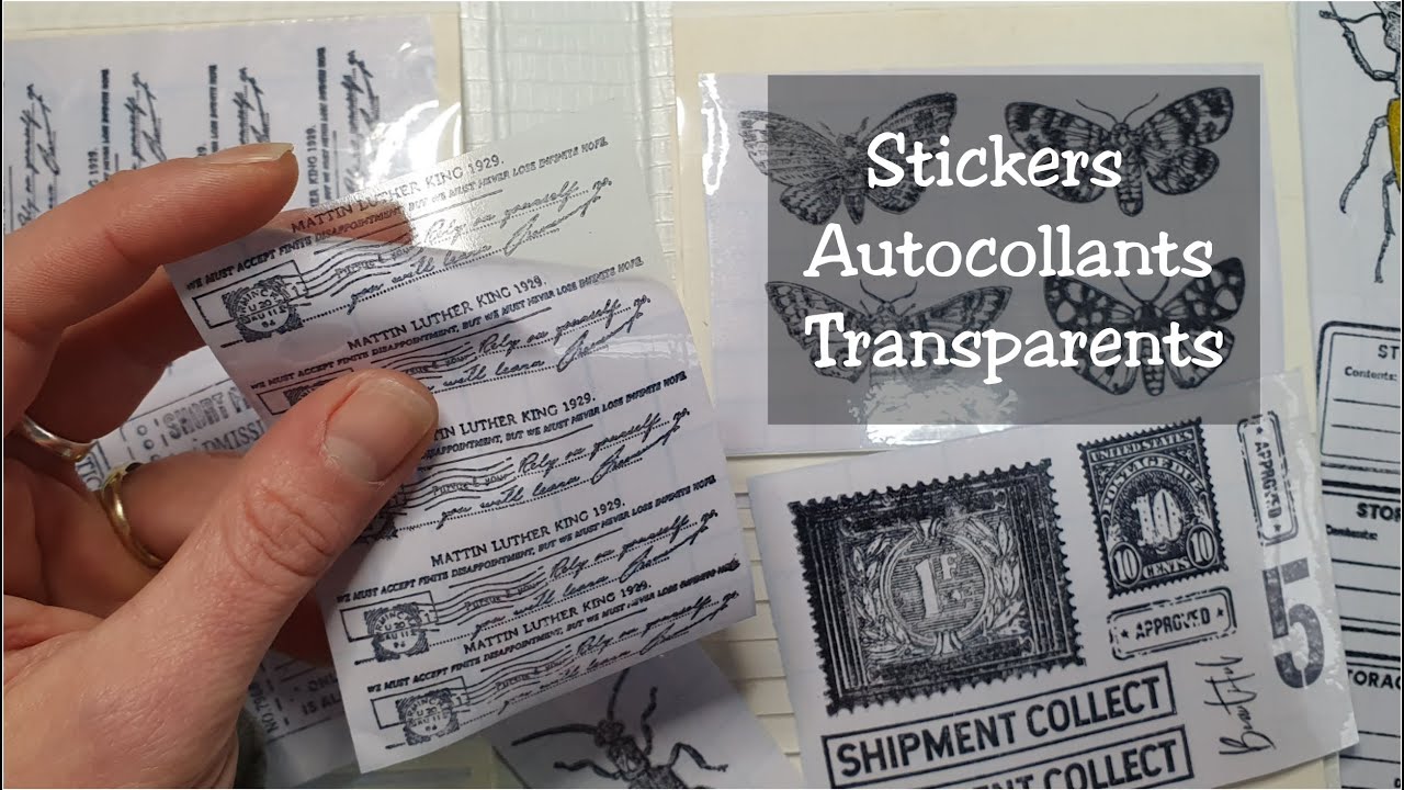 Idée pour ton Junk Journal *36* Stickers autocollants transparents @Crafty by Toni