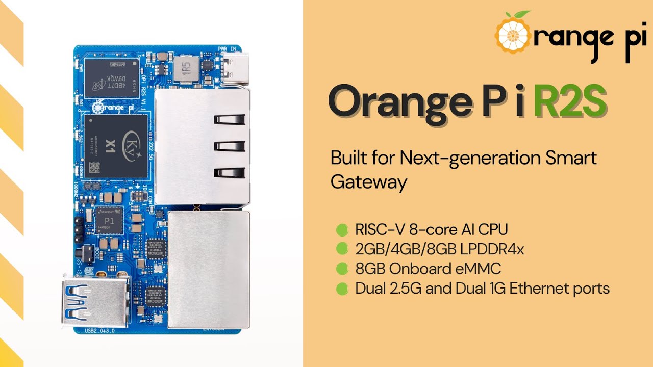 Orange Pi R2S with 4 Ethernet Ports: High-Efficiency RISC-V Smart Gateway Solution