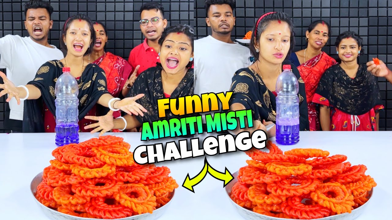 Red Amriti Sweet Flip Game Funny Challenge With Family