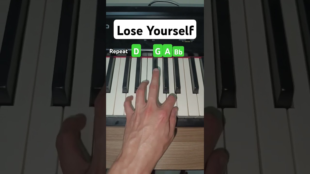 Lose Yourself, PIANO TUTORIAL - How to play lose yourself by Eminem on Piano (Rap section)
