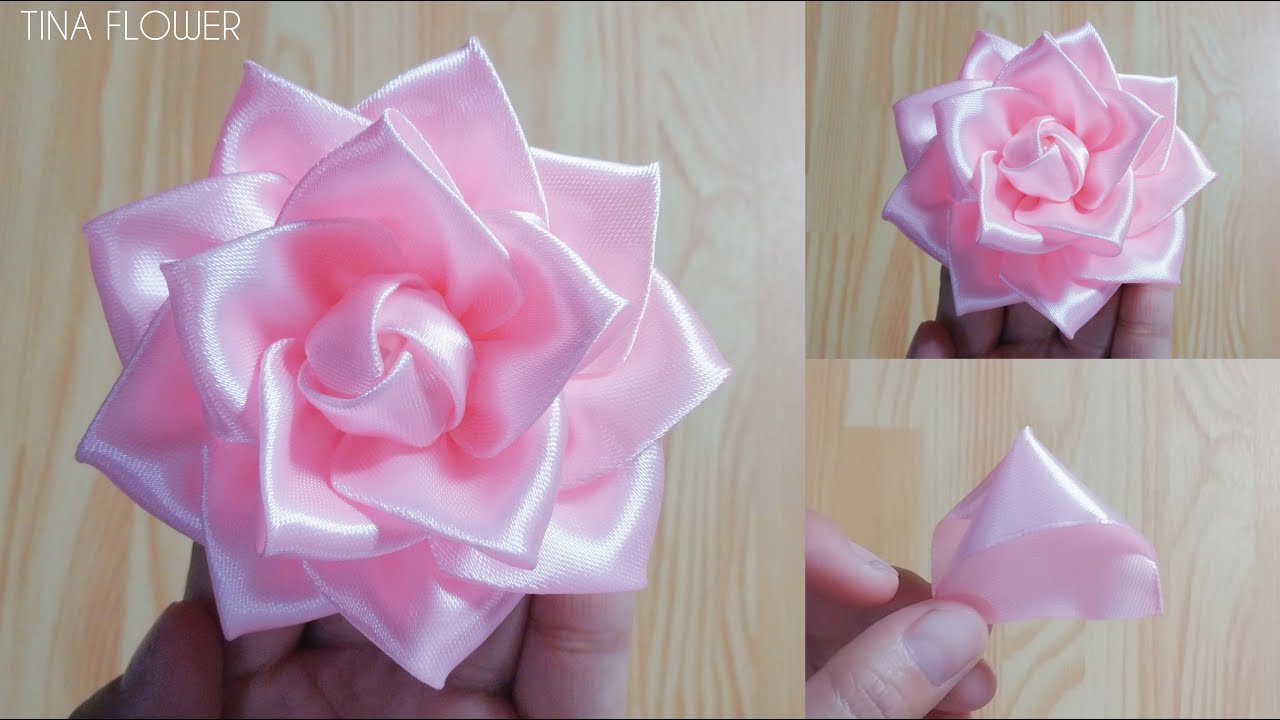DIY Ribbon Rose flowers | How to make ribbon rose | Ribbon decoration ideas | DIY RIBBON CRAFTS