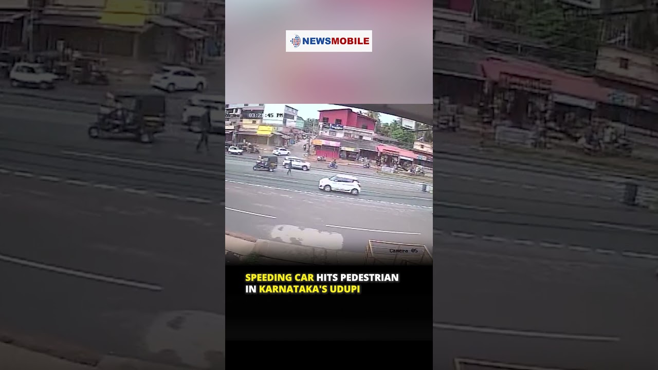 Speeding Car Hits Pedestrian in Karnataka's Udupi