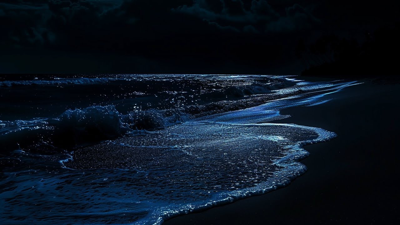 Let The Waves Sing You To Sleep | Deep Ocean Sounds 🌙 | Black Screen Night Waves