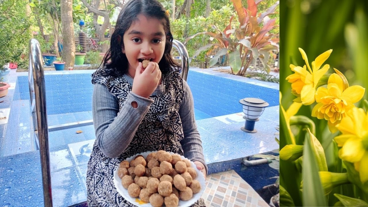স্পেশাল নাড়ু রেসিপি | চাল ভাজা, নারকেল, গুর  আর তালের ফোফর দিয়ে যে এতো মজার নাড়ু হয় আগে কি জানতেন |
