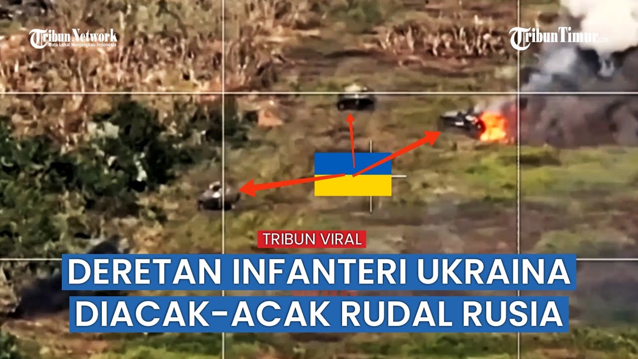 Deretan Kendaraan Tempur Infanteri Jadi Bulan-bulanan Artileri Pasukan Rusia