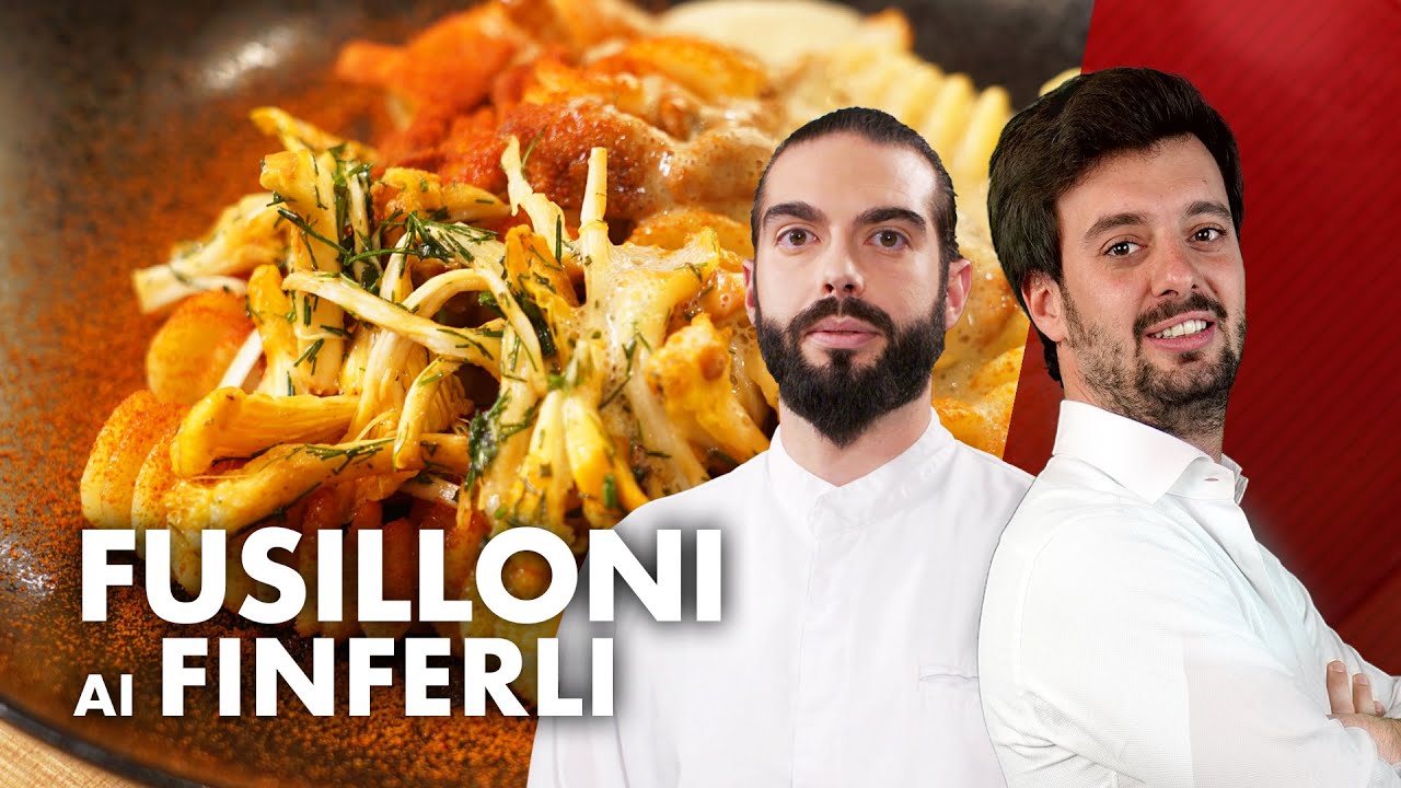 Fusillone, finferli e polvere di pomodoro *CUCINA STELLATA*